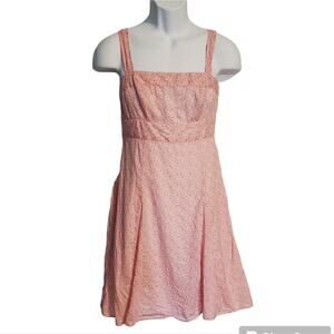 GAP Woman's pink floral summer dress 100% cotton Lined size 2